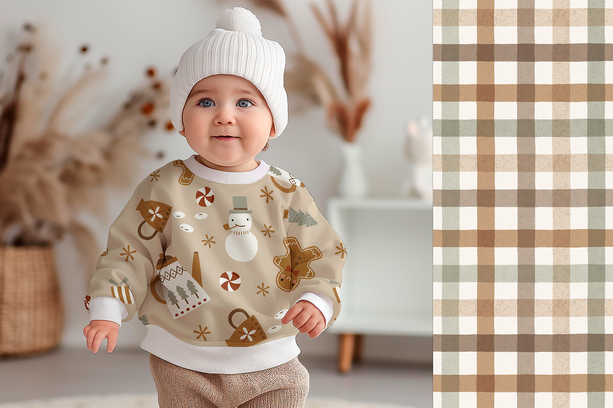 Merry Beige patterns, a Pattern Graphic by Muriel Petitpattern (Photo 3 of 4)