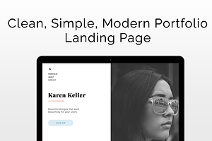 Simple, Modern One Page Portfolio