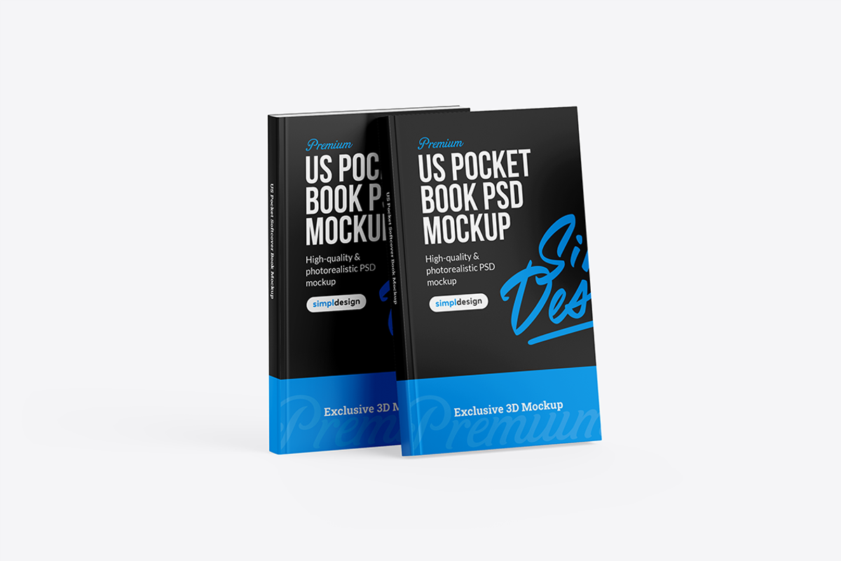 US Pocket Softcover Book Mockup, a Books & Magazine Mockup by SimplDesign (Photo 9 of 13)
