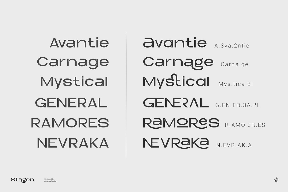 Stagen | Modern Display Sans Serif, a Sans Serif Font by Aluyeah Studio (Photo 15 of 15)