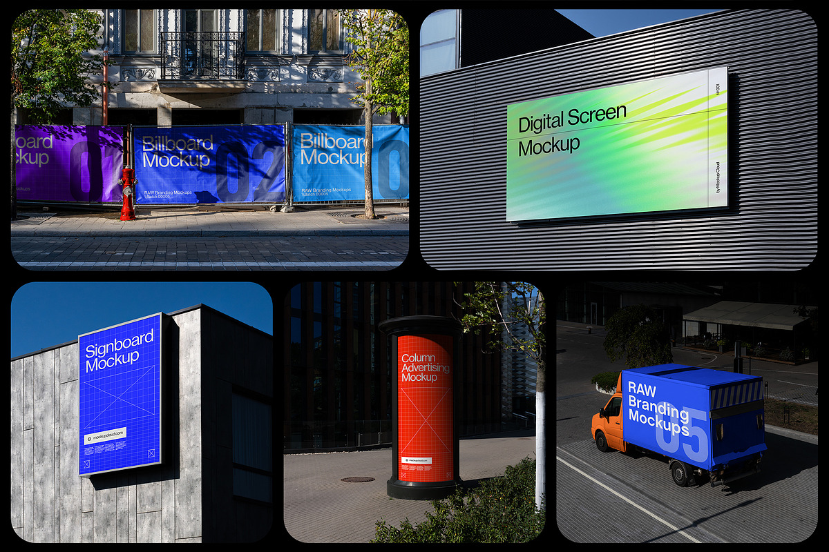 City Branding Billboard Mockups, an Advertising Mockup by Mockup Cloud (Photo 1 of 10)