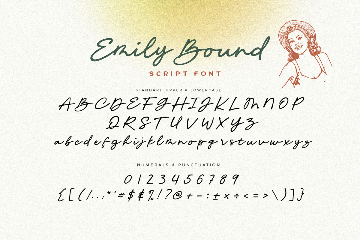 Emily Bound Font, a Font by BodigStd (Photo 8 of 8)