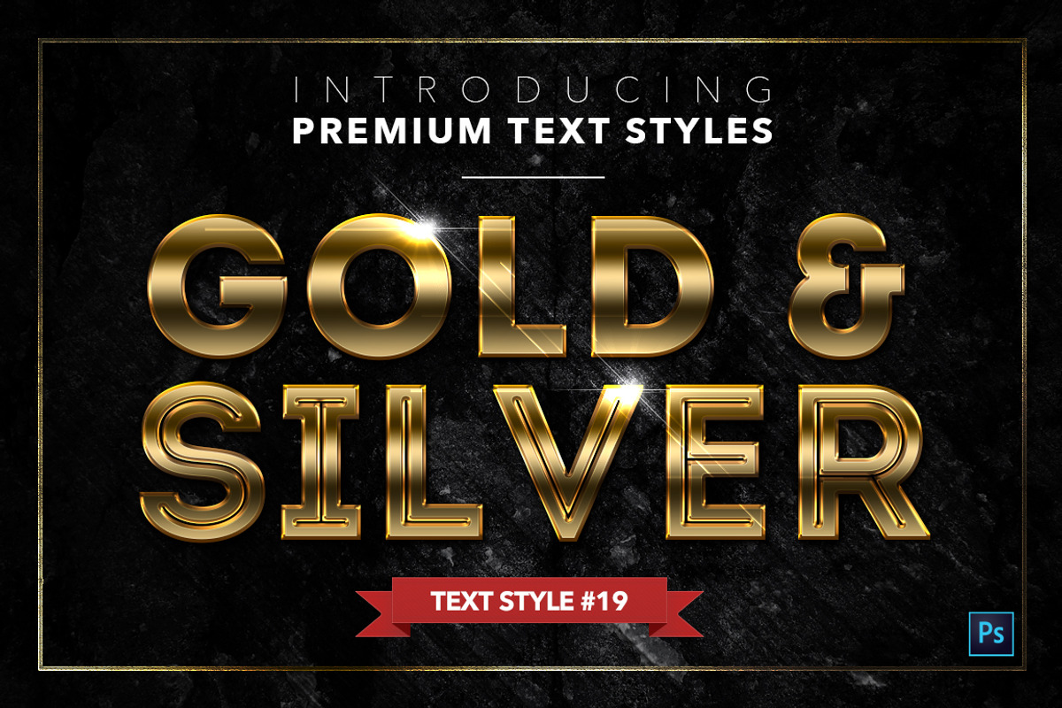 Gold & Silver #6 - 20 Text Styles, a Layer Style Add-On by Jonas Stensgaard (Photo 20 of 23)