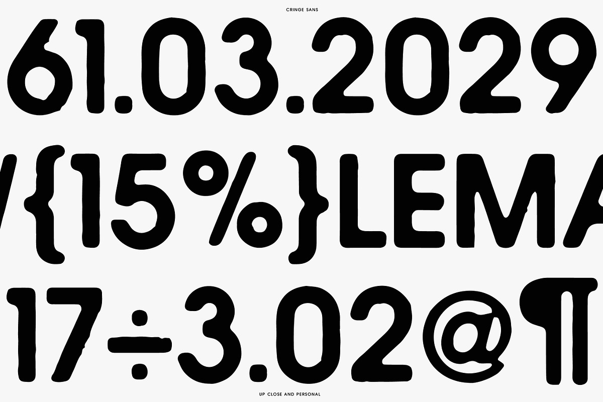 Cringe Sans - A Distressed Typeface, a Sans Serif Font by Bnick (Photo 3 of 14)