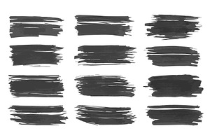 Paint brush. Black ink grunge brush, an Illustration by the8monkey