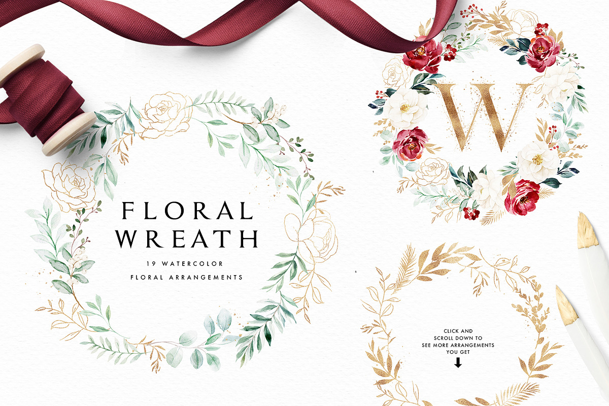 Watercolor Graphic Set-Velvet, an Object Graphic by Graphic Box (Photo 5 of 9)