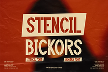 Stencil Bickors Font