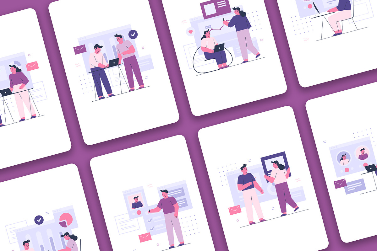Osvald Teamwork Illustrations, a Templates & Theme by DailyYouth (Photo 3 of 4)