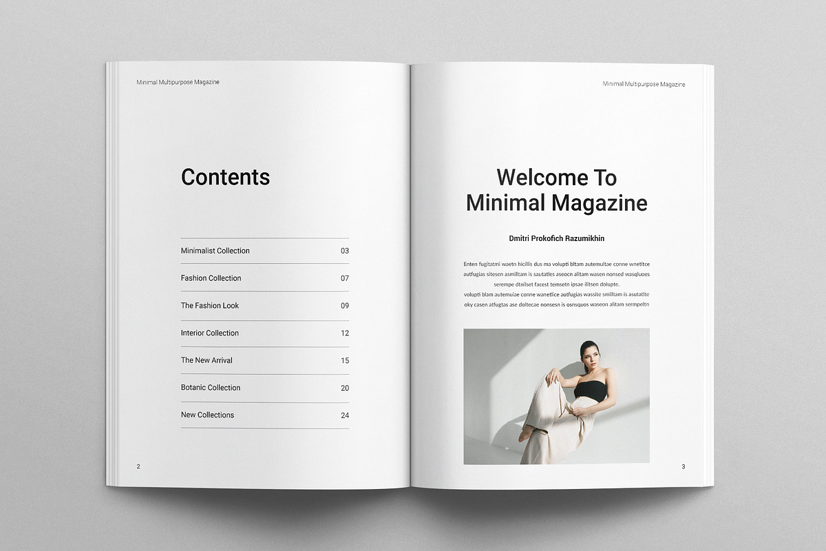 Minimal Multipurpose Magazine, a Magazine Template by E-Type (Photo 2 of 11)