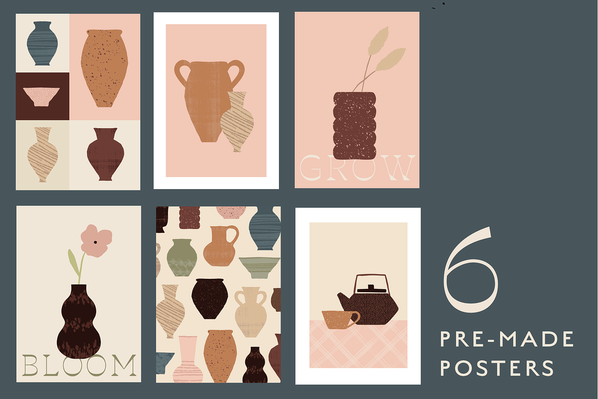 Vector Pottery Ceramics Illustration, an Object Illustration by Gross Illustrations (Photo 5 of 7)