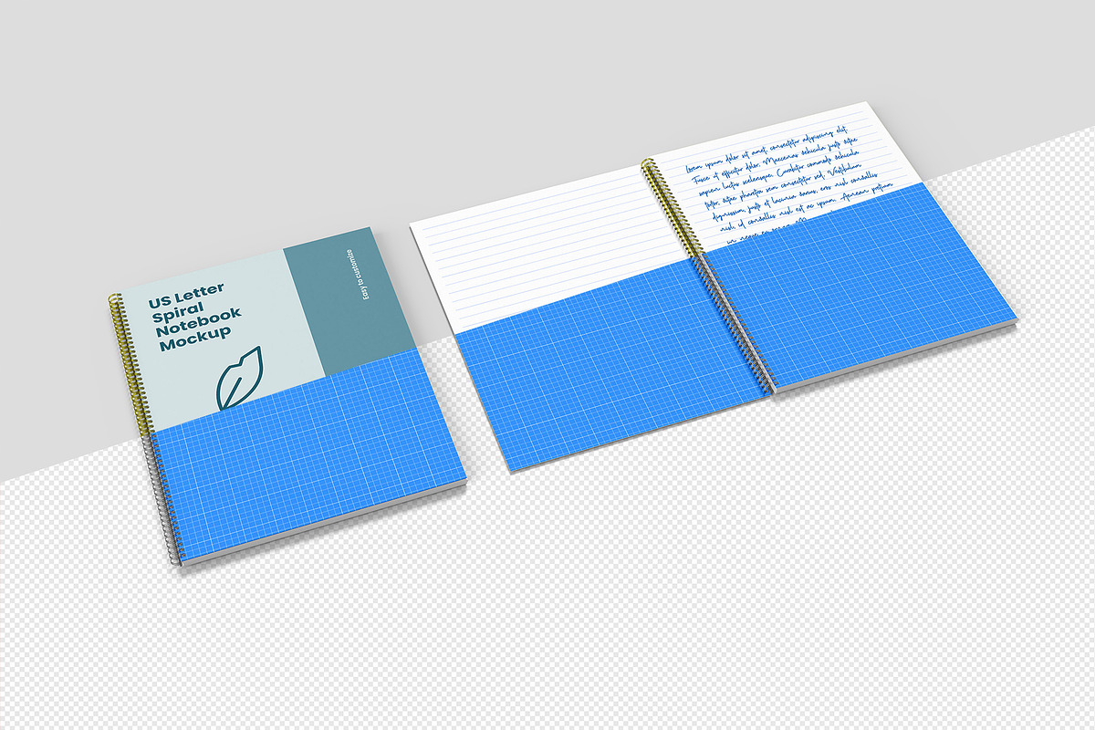 US Letter Spiral Notebook Mockup, a Books & Magazine Mockup by Illusiongraphic (Photo 18 of 32)