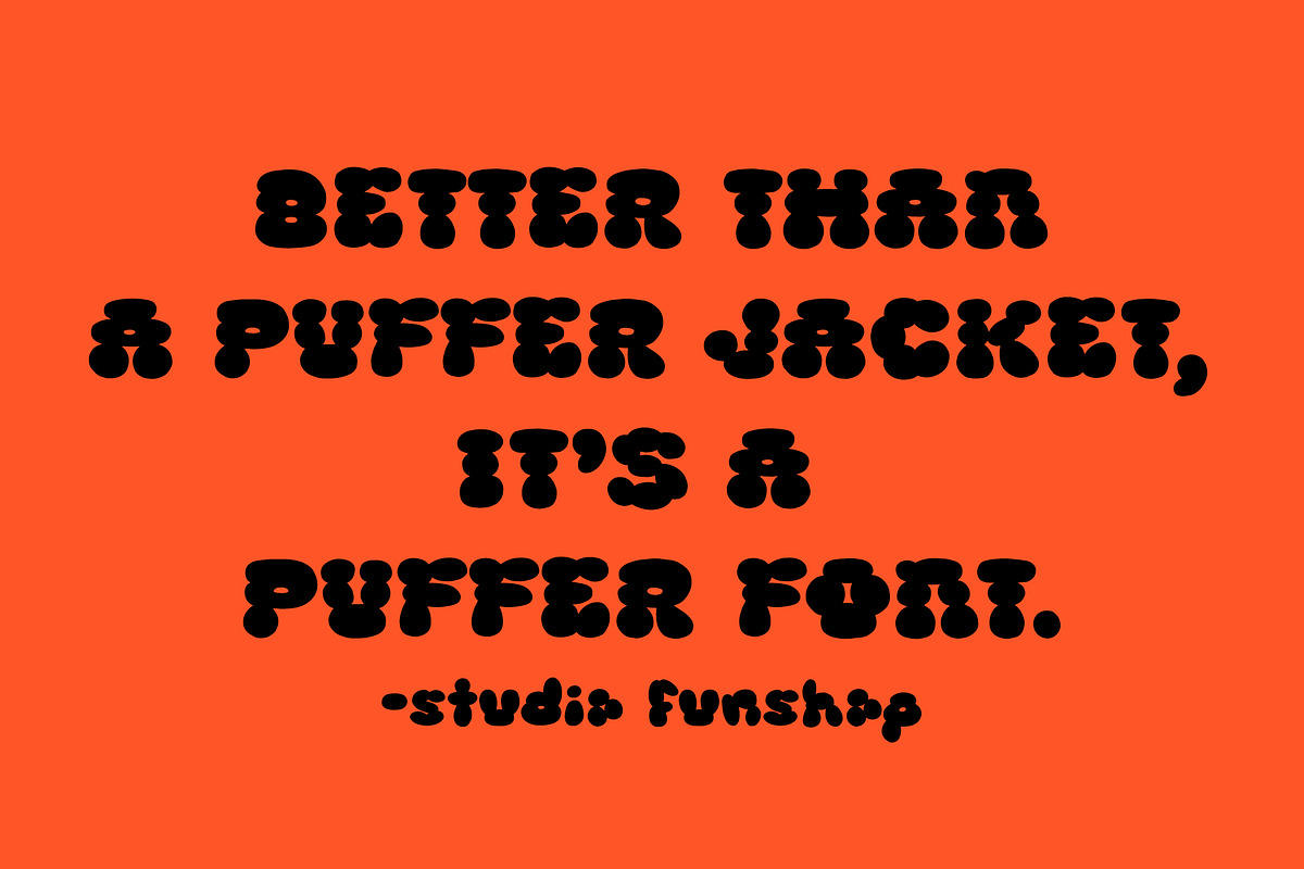 Puffie - Unique Bubble Font, a Font by Studio Funshop by Kelli (Photo 4 of 12)