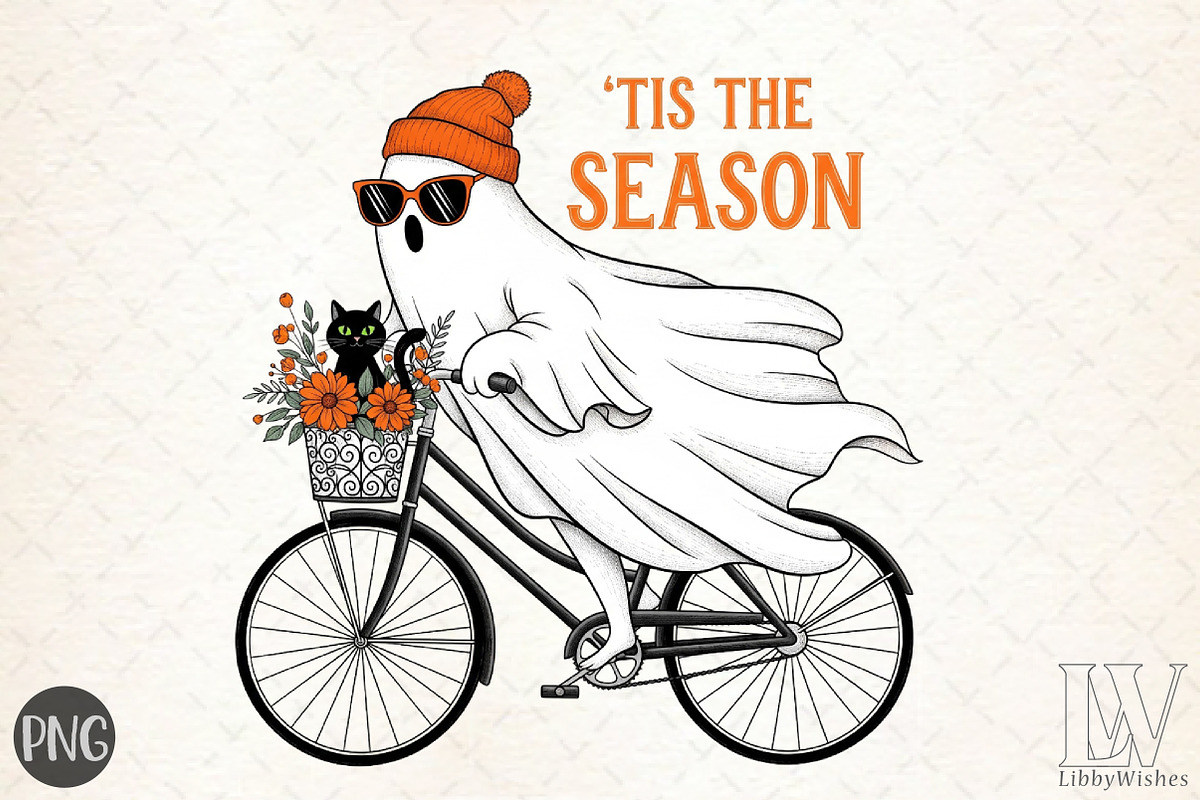 Cute Halloween Ghost Shirt Png, Fall, an Illustration by Libby Wishes (Photo 1 of 6)