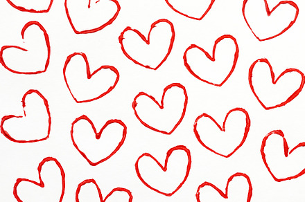 Handmade Valentine's Day card with r