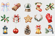 Christmas Elements Clipart, an Illustration by Rose Art (Thumbnail 3 of 5)