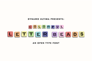 Color Letter Beads - Alphabet Font, a Font by Dynamo Ultima