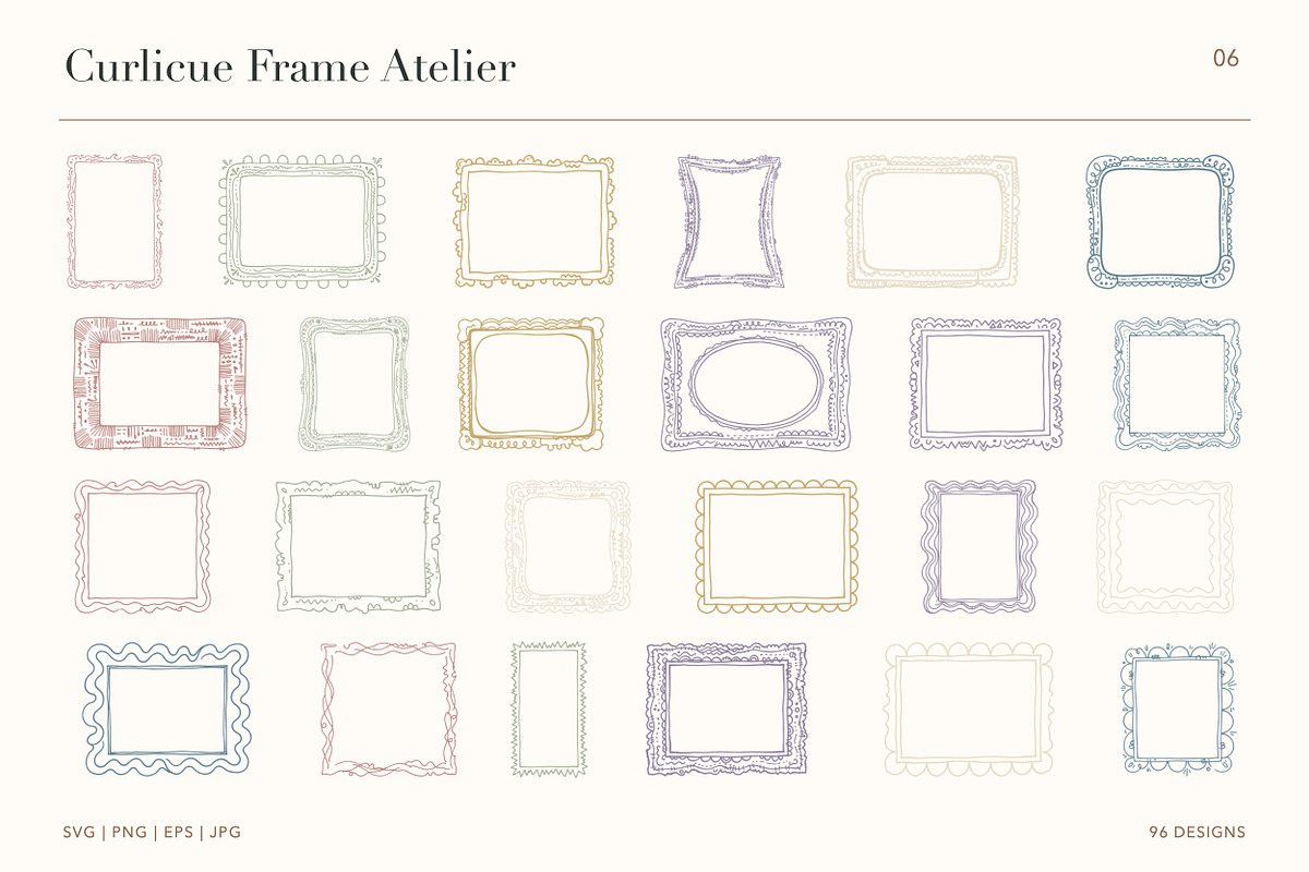 96 Hand-Drawn Frames, an Object Illustration by designvectx (Photo 7 of 7)