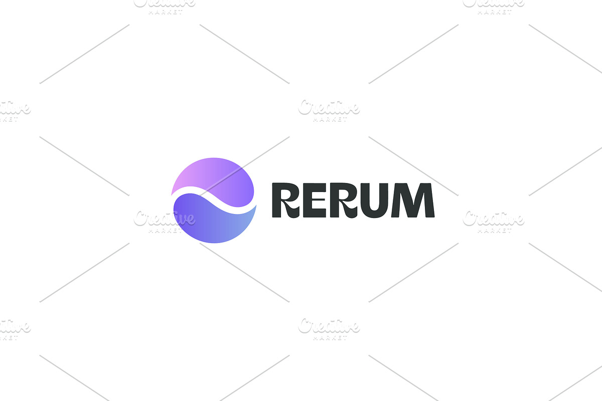 Abstract planet gradient logotype
