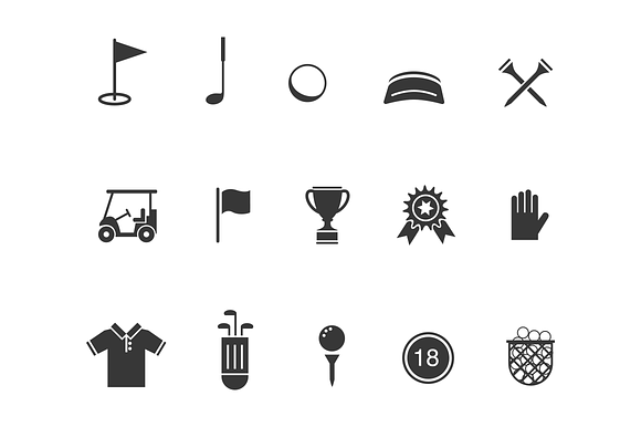 15 Golf Icons preview 4