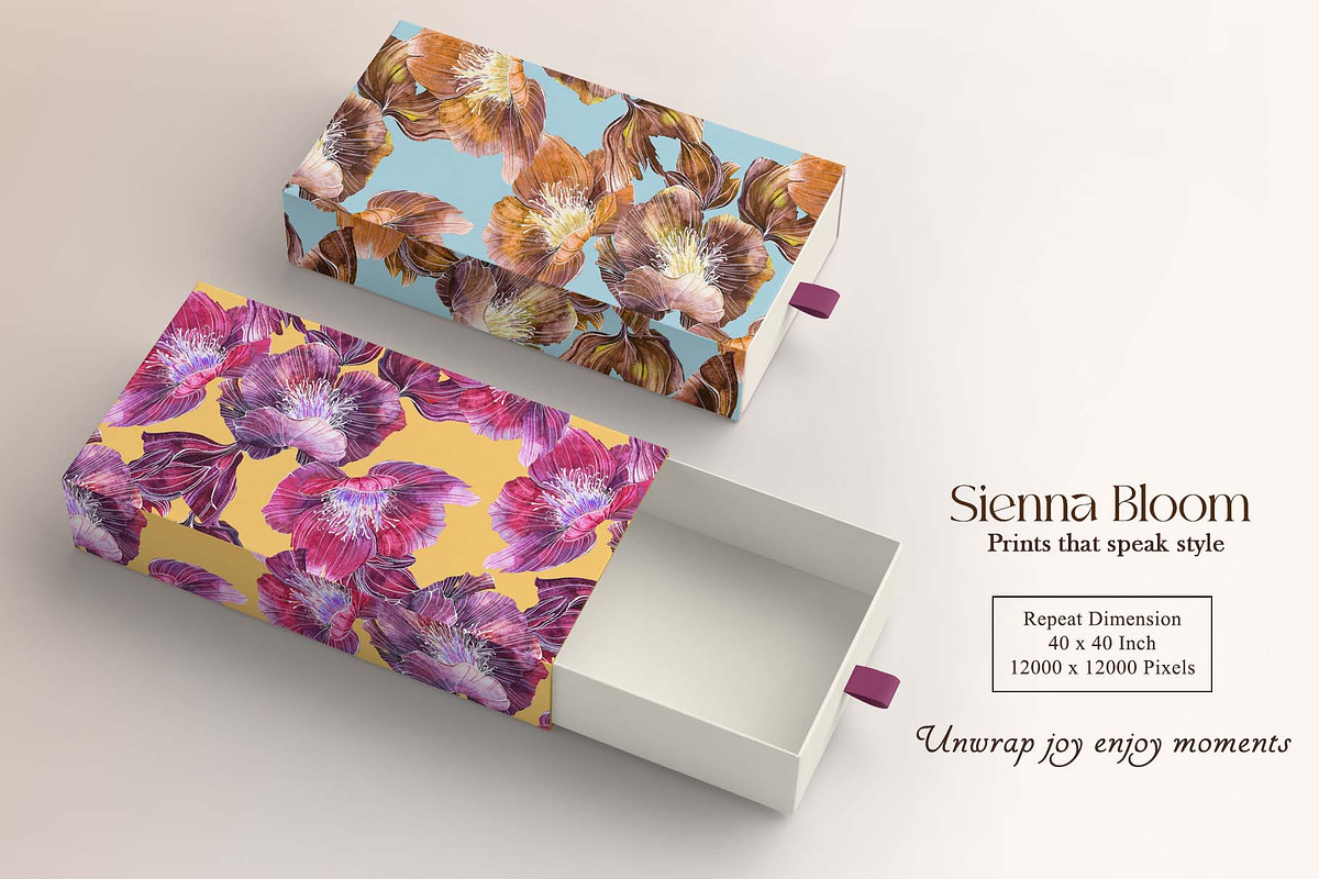 Sienna Bloom Pattern & Motifs, a Pattern Graphic by GND ART STUDIO (Photo 3 of 8)