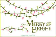 Pastel Christmas Lights- Vector, a Decorative Illustration by Kelly Jane Creative (Thumbnail 2 of 4)