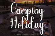Camping Holiday, a Handwritten Font by InermediaSTUDIO (Thumbnail 1 of 8)