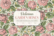 Victorian Garden Roses Pattern, a Pattern Graphic by PenguinArtStudio (Thumbnail 1 of 7)