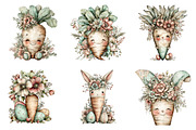 Whimsical easter carrot clipart, an Illustration by SinaCreation (Thumbnail 4 of 11)