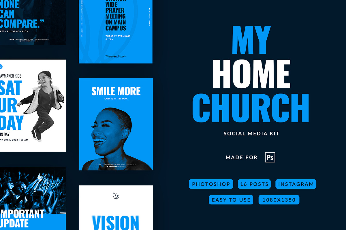 My Home Church | Social Media Kit, a Social Media Template by Rodney Truitt Jr (Photo 1 of 7)