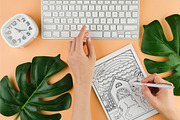 237 Cute Dog Coloring Pages Vector, an Animal Illustration by Blue Digital Studio (Thumbnail 2 of 9)
