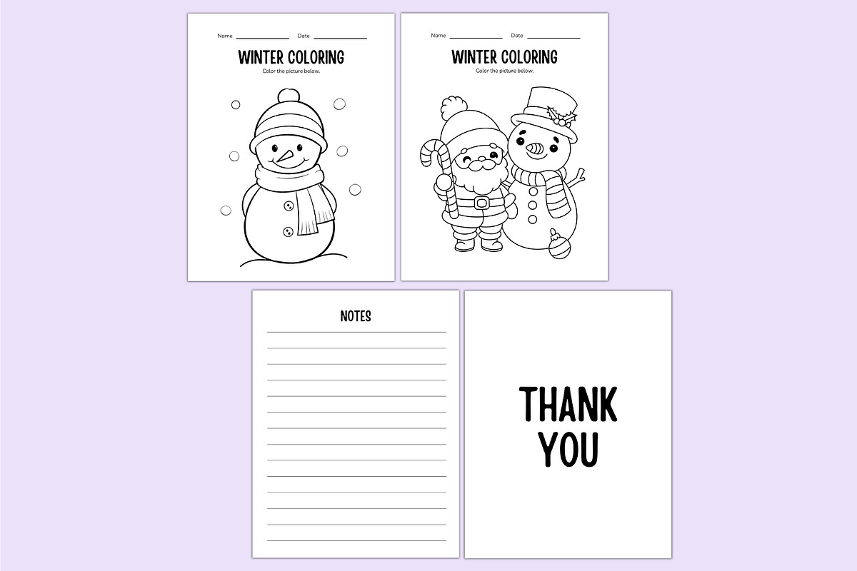 Kindergarten Winter Workbook Canva, a Stationery Template by Shumaya (Photo 6 of 6)