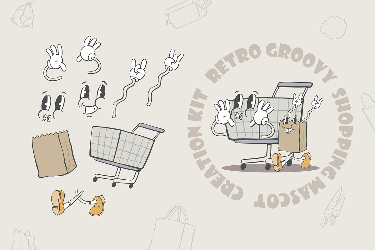 Retro Mascot Creator Kit, an Icon by Anastasiya Klempach (Photo 2 of 7)
