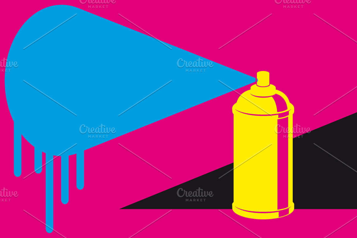 spray template, an Illustration by Do2design