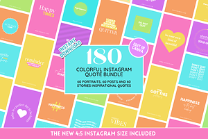 Colorful Instagram Quotes, a Social Media Template by SunshineStudioBoutique