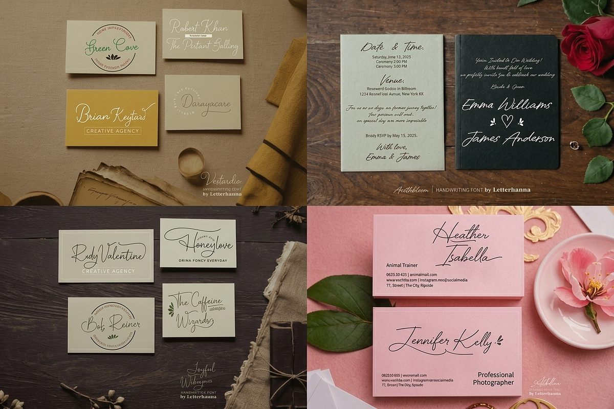 The Aesthetic Swash 12 Font Bundle, a Script Font by Letterhanna Studio (Photo 6 of 10)