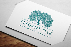 Elegant Oak Logo Template