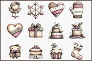 Watercolor ClipArt - Christmas Baker, an Illustration by Sublimation Artist (Thumbnail 3 of 6)