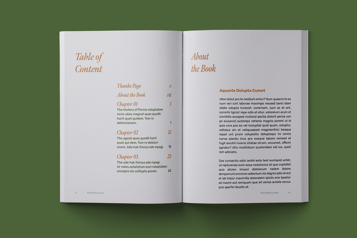 History Book Print Template, a Stationery Template by Meknya (Photo 7 of 14)