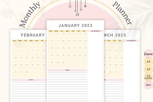 Minimalist Monthly Planner | Canva
