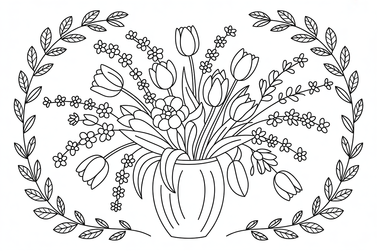 Floral  Bouquet Coloring Book, a Graphic by balal (Photo 8 of 11)