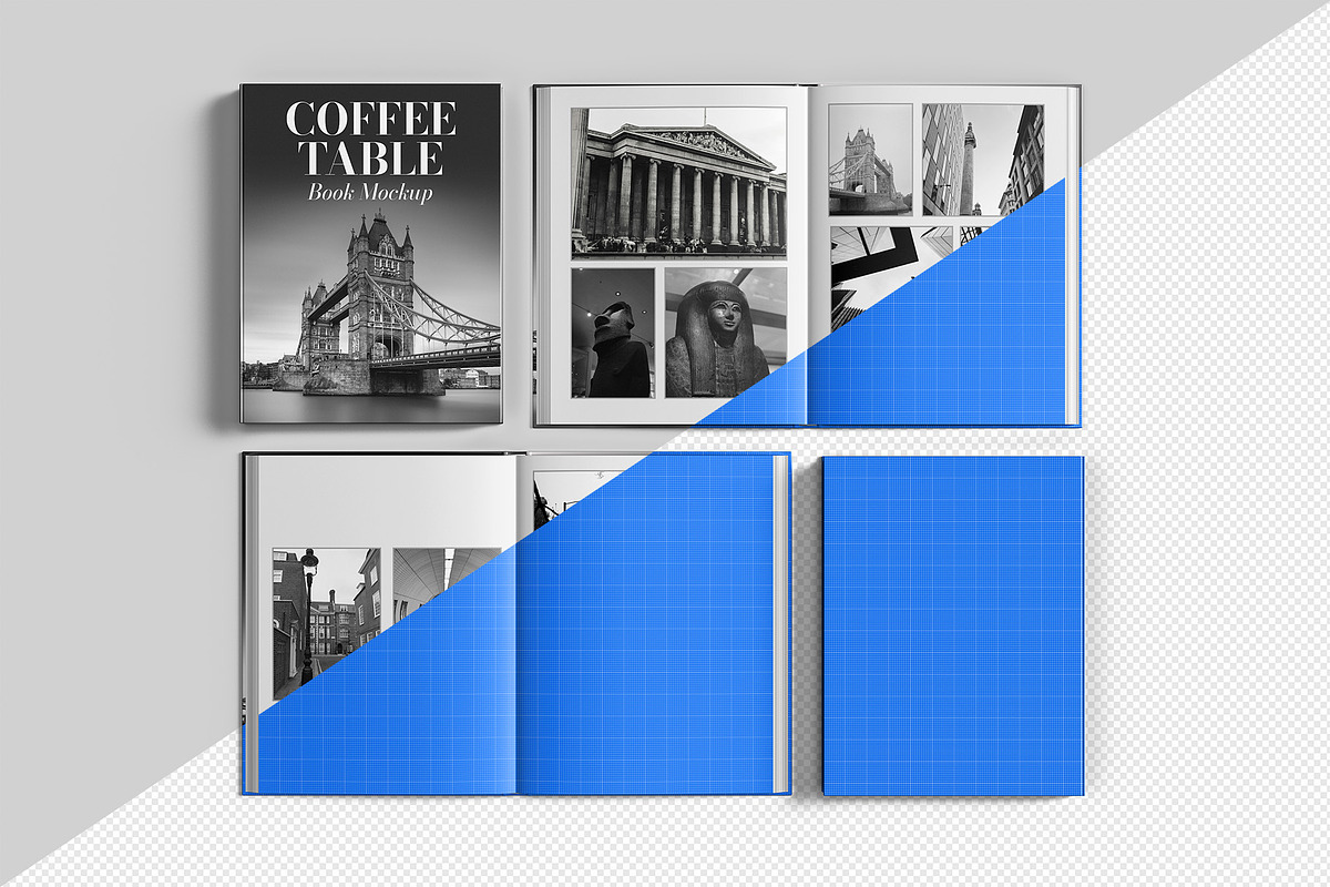Coffee Table Book Mockup - 9 views, a Books & Magazine Mockup by Illusiongraphic (Photo 13 of 25)