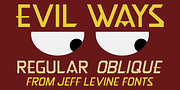 Evil Ways JNL, a Sans Serif Font by Jeff Levine Fonts (Thumbnail 1 of 5)