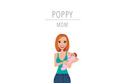 Mom & Baby Portrait Clip Art, a Person Illustration by Lauren Lesley Studio (Thumbnail 33 of 33)