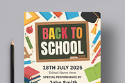 Back To School Poster Flyer Template, a Flyer Template by MightyDesign (Thumbnail 2 of 7)
