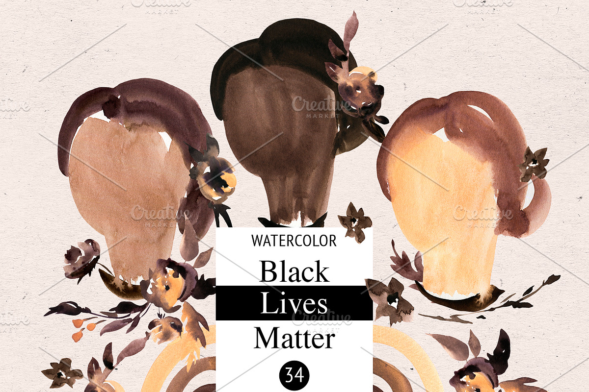 Black Lives Matter Clipart, an Illustration by Belusuab (Photo 4 of 13)