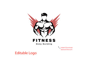 Modern Fitness & Gym Logo Template, a Branding & Logo Template by YUDesignStore