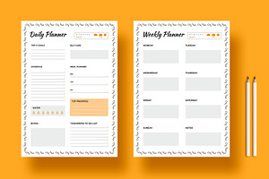Modern Daily Planner, a Stationery Template by MightyDesign
