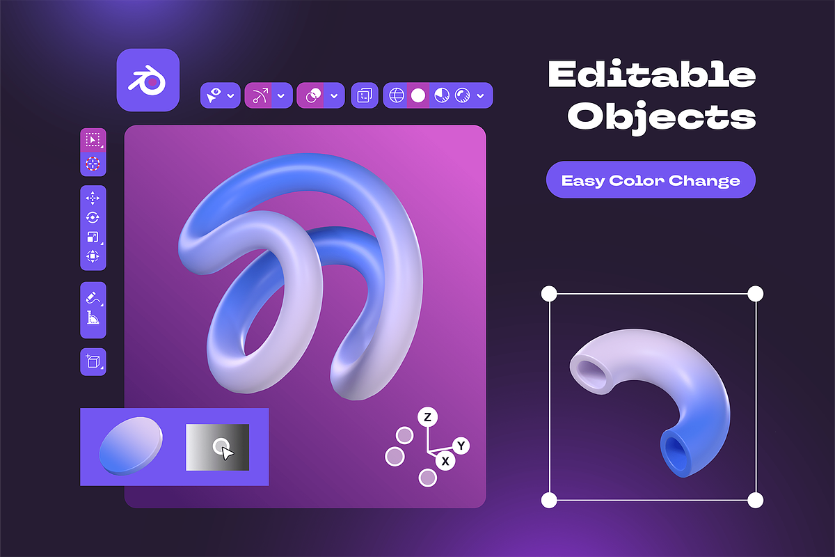 Abstract Gradient 3D, an Object 3D Model by kerismaker (Photo 4 of 8)