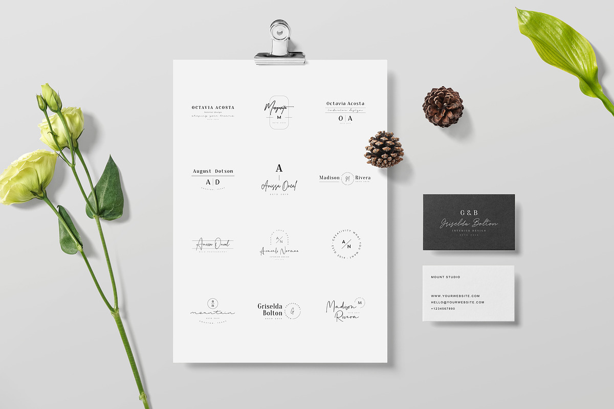 50 Trending Minimal Logo Bundle V04, a Branding & Logo Template by XpertgraphicD (Photo 10 of 13)