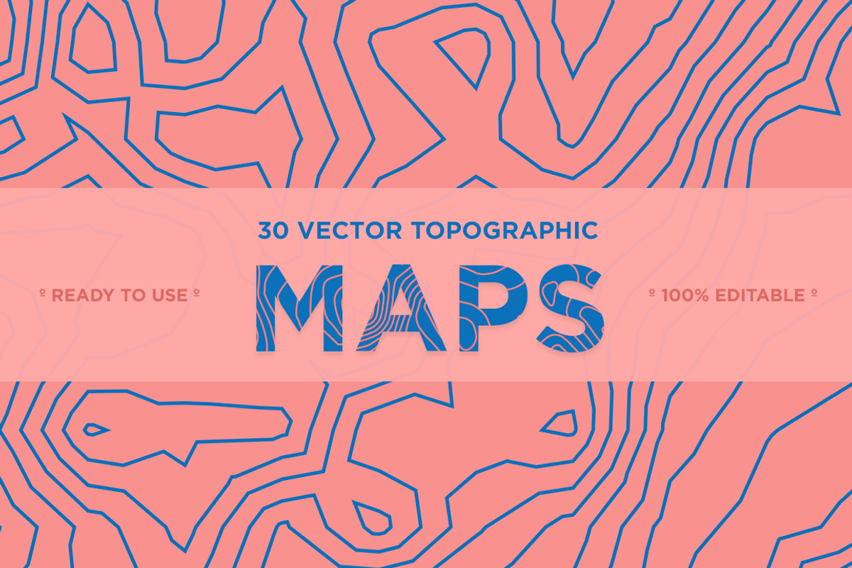 30 Vector Topographic Maps, a Texture Graphic by Projectile (Photo 1 of 10)